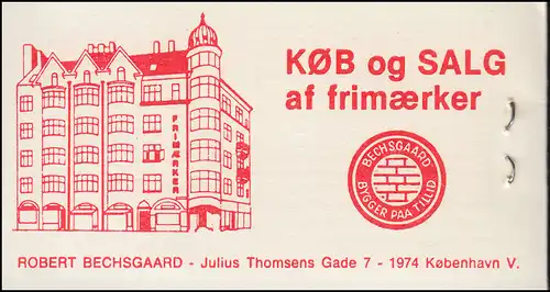 Dänemark Markenheftchen 10 Kr Freimarken 1977 No. 2 Verliebt, **