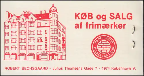 Danemark Carnets de marques 10 Kr Marques libres 1977 No. 2 Amoureux, **