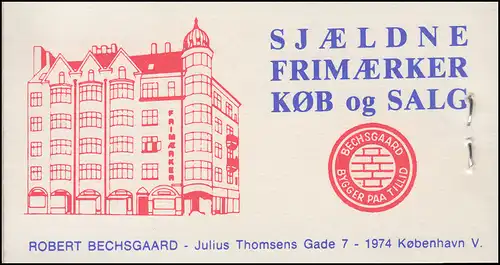 Dänemark Markenheftchen 10 Kr Freimarken 1977 No. 4 Wind und Briefmarken, **