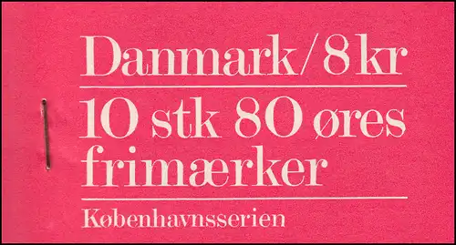 Danemark Carnets de marques 618 Copenhague - Vue sur la cathédrale 1976, **