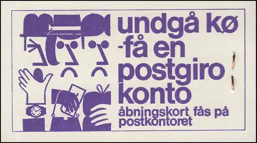 Danemark Carnets de marques 619 Copenhague - Vue intérieure du hall de gare 1976, **