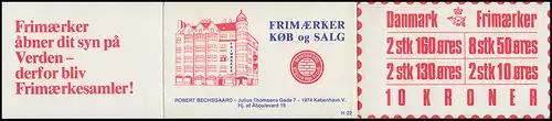 Danemark Carnets de marques 28 chiffres et Reine Margrethe 1981, ** frais de port