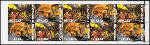 Îles Féroé Carnets de marques 21 Tunnel routier 2003, ** Postfraîchissement