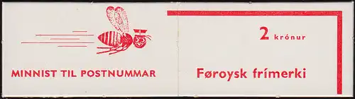 Îles Féroé Carnets de marques déposées 1975, ** frais de port