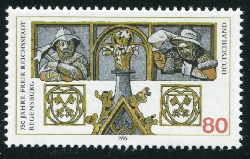 1786 Regensburg mit PLF roter Fleck links von der 1995, Feld 10, postfrisch **