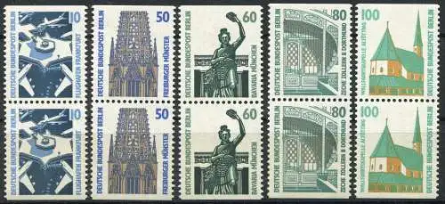 794 ff SWK - fünf C/D-Paare komplett 10/50/60/80/100 Pf, Set postfrisch **