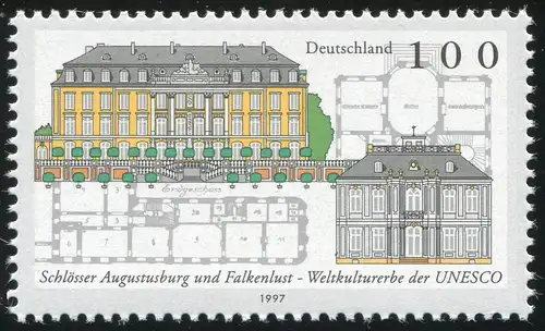 1913 Brühl: schwarzer Fleck in der Außenmauer unten links, Feld 6, **
