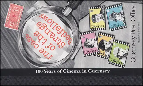 Guernesey Carnet de marques 40 anniversaire 100 ans Cinéma 1996 **