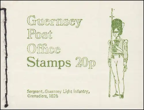 Guernsey Markenheftchen 0-5a Uniformen 1971 Sergeant Light Infantry **