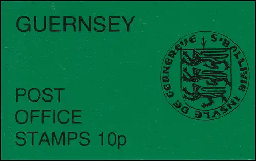 Guernsey Markenheftchen-Verkaufspackung VP 2a Wappen 1979, Rand links **