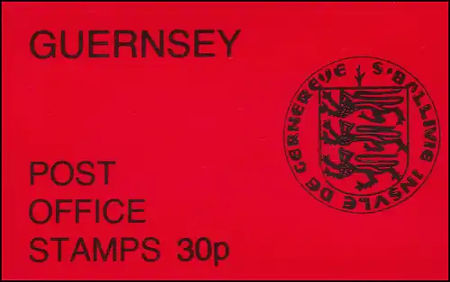 Guernsey Markenheftchen-Verkaufspackung VP 3 Wappen 1979 **