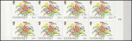 Guernesey Carnets de marque 0-8 Fleurs - Freesia 1992 **
