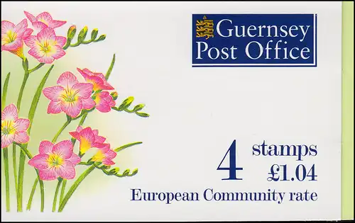 Guernesey Carnets de marques 0-15 Fleurs - Freesie Pink Glow 1997 **