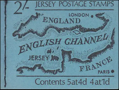 Jersey Carnet 0-1, carte de la Manche, **