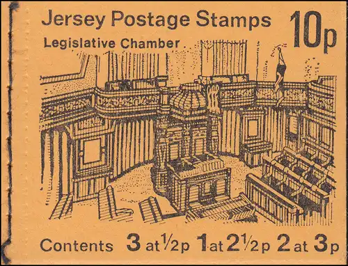 Jersey Carnets de marque 0-10, Chamber législative, avec Oberrand **