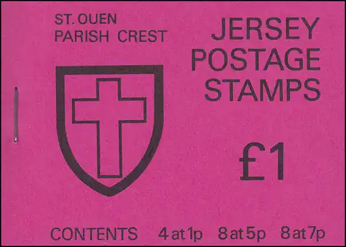 Jersey Markenheftchen 0-17, St. Queen's Parish Crest **