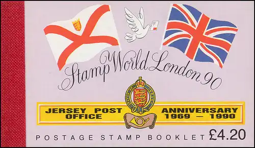 Jersey Carnets de marques 0-32, Stamp World London 1990, **