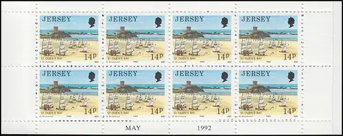 Jersey Carnets 0-35, Emblème post 1,12 Livres 1992, **