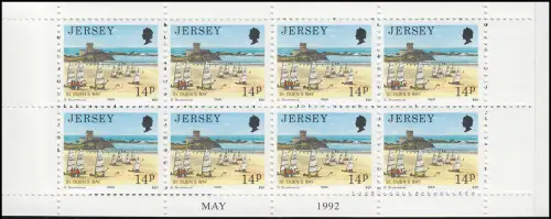 Jersey Carnets 0-35, Emblème post 1,12 Livres 1992, **