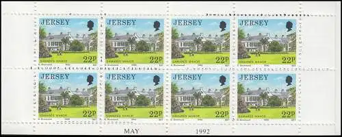 Jersey Carnets de marques 0-37, emblème postal 1,76 livre 1992, **