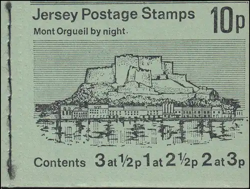 Jersey Carnets de marque 0-10, Mont Orguell by night, avec bord supérieur **