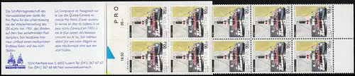 Schweiz Markenheftchen 0-114, Pro Patria Raddampfer Uri 1999, **