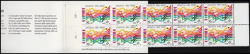 Suisse Carnets de marques 0-104, Pro Sporthelp 1996, **