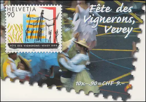 Suisse Carnets de marque 0-115, Vigneron Fest Vevey 1999, **