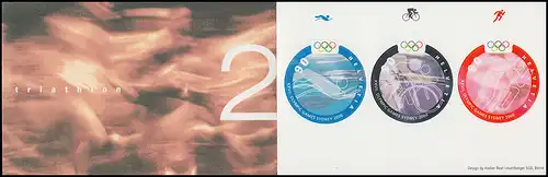 Schweiz Markenheftchen 0-119, Olympische Sommerspiele Sydney 2000, **
