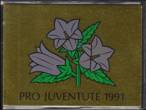 Suisse Carnets de marques 0-91, Pro Juventute Fleur de bois Bärlauch 1991, ESSt