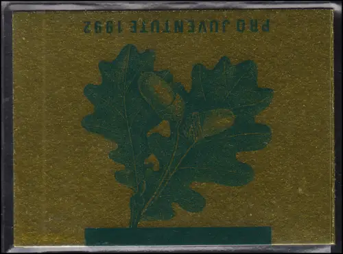 Suisse Carnet de marque 0-93, Par Juventute bois bois hêtre rouge 1992, Esst Chêne