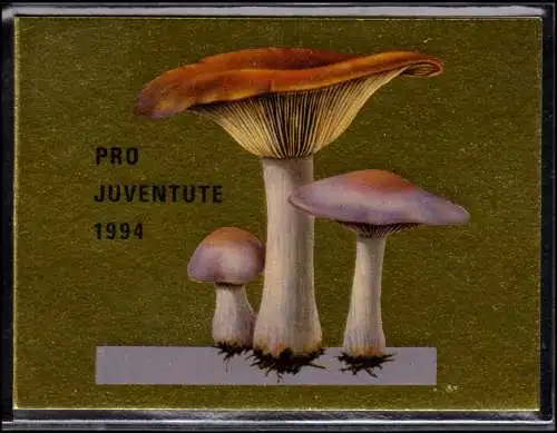 Suisse Carnets de marques 0-99, champignons pro Juventute 1994, ESSt