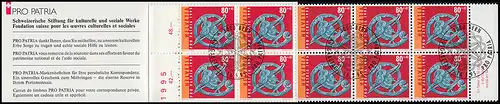 Schweiz Markenheftchen 0-100, Pro Patria Volkskunst Truhenschloss 1995, ESSt