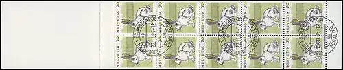 Suisse Carnets de marques 0-101, marque libre B-Pos 1995 ET-O BERN 1 POST DE BOIS