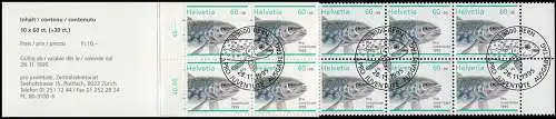 Schweiz Markenheftchen 0-103, Pro Juventute Bachforelle 1995, ESSt