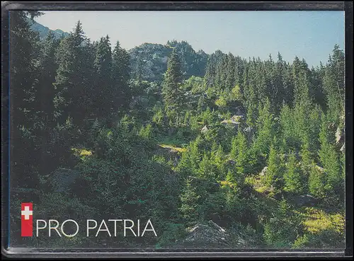 Suisse Carnets de marques 0-110, Pro Patria Réserve naturelle de la forêt de Bödmeren 1998, ESSt