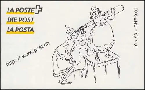 Schweiz Markenheftchen 0-113, Geburtstag von R. Töpffer 1999, ESSt