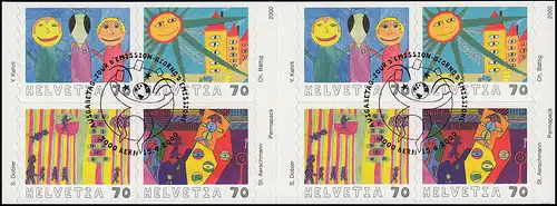 Suisse Carnets de marques 0-118, Concours de peinture pour enfants 2000, ESSt