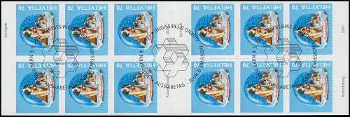 Schweiz Markenheftchen 0-122, Schneekugeln, selbstklebend, 2001, ESSt
