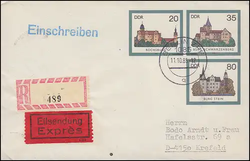 U 2 châteaux avec centre de secours (lieu manquant) comme Eil-R-Bf. BERLIN ZPF 11.10.85