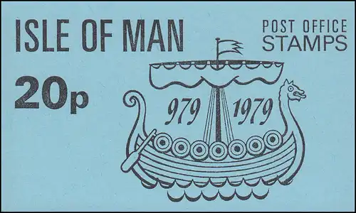 Isle of Man Markenheftchen 1, Tynwald Parlament 20 Pence 1979, ** postfrisch
