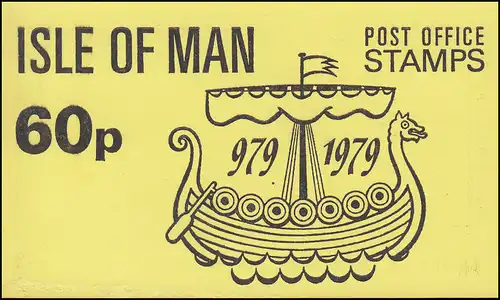 Île de Man Carnet 6, Tynwald Parlement 60 Pence 1979, ** frais de port