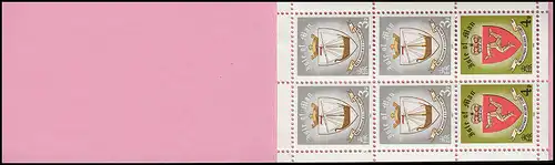 Isle of Man Markenheftchen 7, Freimarken Wappen 40 Pence 1980, ** postfrisch
