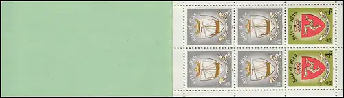 Île de Man Carnet de Marques 8 Faucon, timbres francs Armoiries 80 Pence ** frais de port