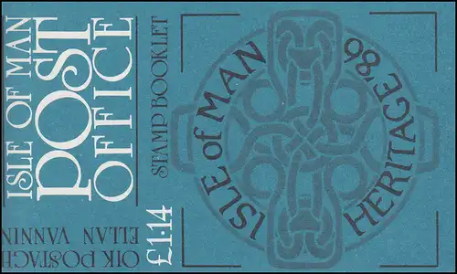 Île de Man Carnets de Marques 11, timbres libres Patrimoine culturel 1,14 Livres 1986, **