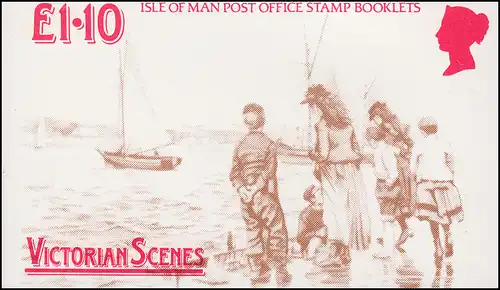 Isle of Man Carnet de marques 14, scènes victoriennes 1987, ** post-fraîchissement