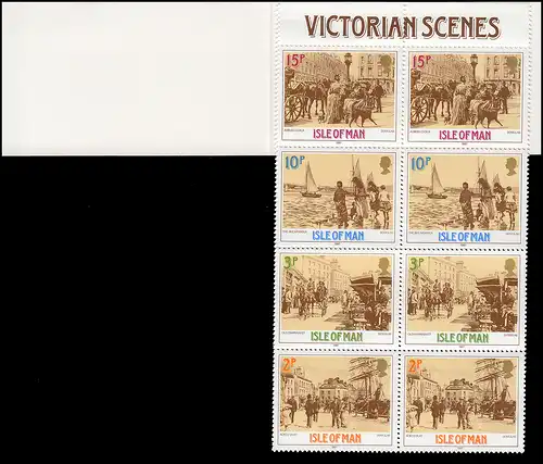 Isle of Man Carnet de marques 14, scènes victoriennes 1987, ** post-fraîchissement