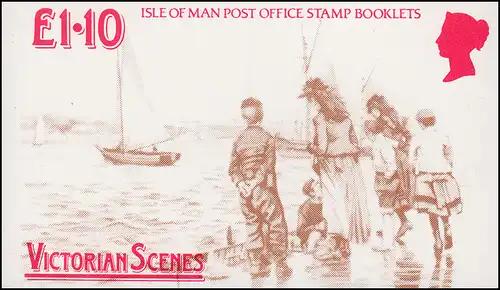 Isle of Man Carnet de marques 15, scènes victoriennes 1987, ** post-fraîchissement