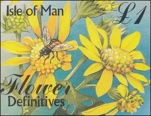 Île de Man Carnets de marques 41, fleurs FLOWER 1998, ** frais de port