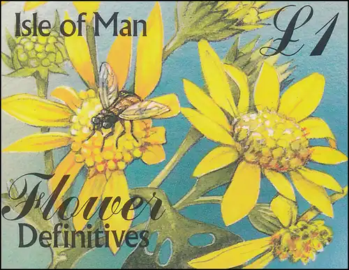 Isle of Man Markenheftchen 41, Blumen FLOWER 1998, ** postfrisch